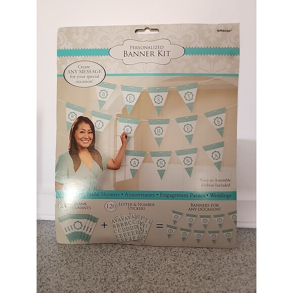 Amscan Personalized Pennant/Banner - Personalized Decoration For any Occasion - Picture 1 of 6